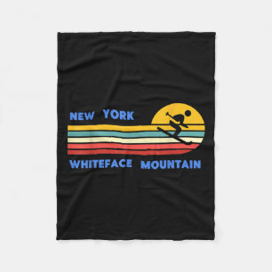 Whiteface Mountain New York Skifahren Skifahrer Sk Fleecedecke
