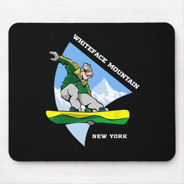 Whiteface Mountain New York Snowboard Mousepad (Vorne)