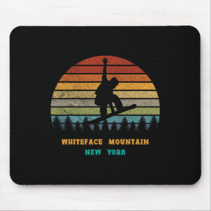 Whiteface Mountain New York Vintag Sun Snowboardi Mousepad