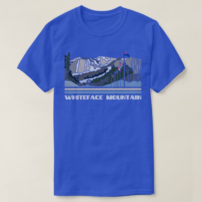 Whiteface Mountain Ski Resort Alp Skipass T-Shirt (Design vorne)