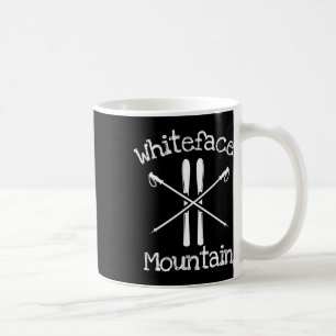 Whiteface Mountain Skifahren Ski Skifahrer Stöcke Kaffeetasse