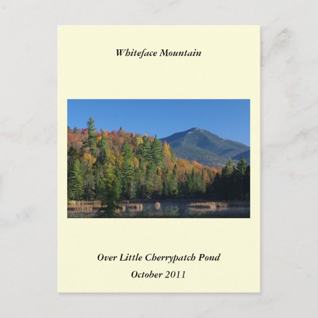 Whiteface Mountain über dem kleinen Cherrypatch Po Postkarte (Vorderseite)