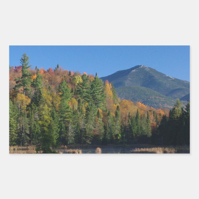 Whiteface Mountain über dem kleinen Cherrypatch Po Rechteckiger Aufkleber (Vorderseite)