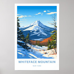 Whiteface Mountains New York Travel Print Poster