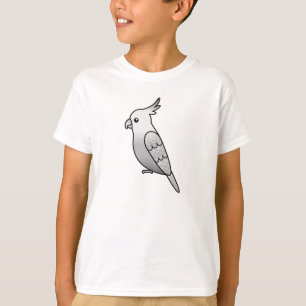 Whiteface Pearl Cartoon Cockatiel Parrot Bird T-Shirt