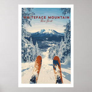 Whiteface-Schneeszene-Bergdruck 1 Poster