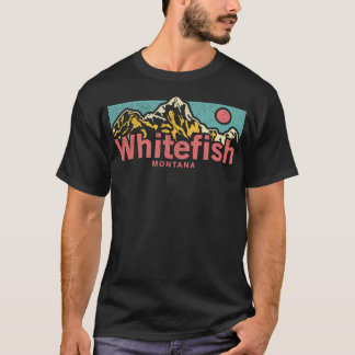 Whitefish Montana - Klassischer Graph des Outdoorg T-Shirt