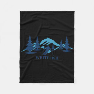 Whitefish Montana Skigebiet Skifahren Skifahrer Fleecedecke
