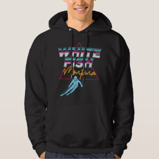 Whitefish Montana USA Ski Resort 1980s Retro  Hoodie