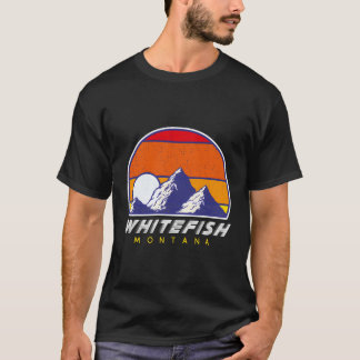 Whitefish Montana Usa Ski Resort 1980S Retro Pullo T-Shirt