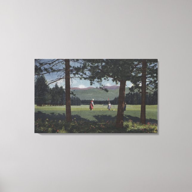 Whitefish, Montana - Whitefish Lake Golf Course Leinwanddruck (Vorderseite)