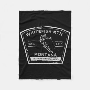 Whitefish Mountain Montana Schnee Skifahren Fleecedecke