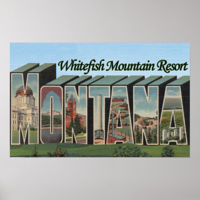 Whitefish Mountain Resort, Montana Poster (Vorne)