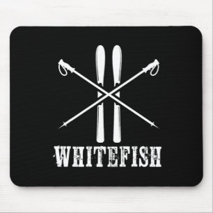 Whitefish Mountain Skifahrer Skifahren Nordisch Al Mousepad