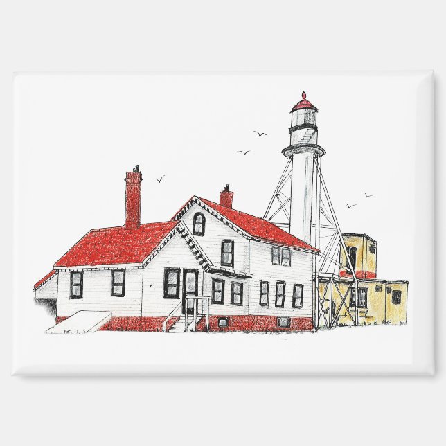 Whitefish Point Leuchtturm Magnet (Vorderseite)