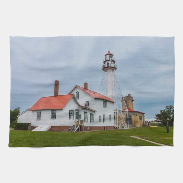 Whitefish Point Lighthouse Geschirrtuch (Horizontal)