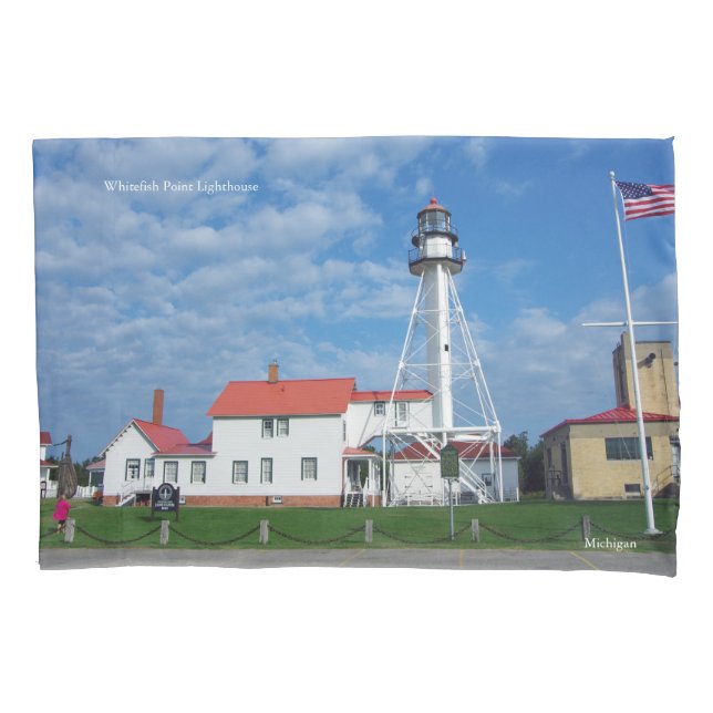 Whitefish Point Lighthouse Pillowcase Kissenbezug (Vorderseite)