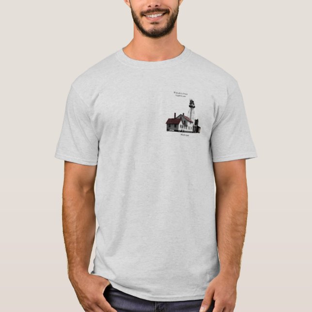 Whitefish Point Lighthouse skecth Shirt (Vorderseite)