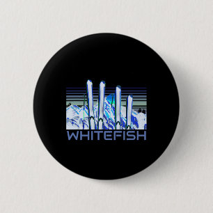 Whitefish-Ski-Accessoires Retro-Whitefish-Skifahre Button