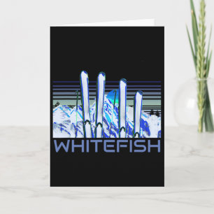 Whitefish-Ski-Accessoires Retro-Whitefish-Skifahre Karte