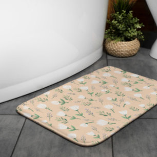 WhiteFloral Skandinavien Badematte
