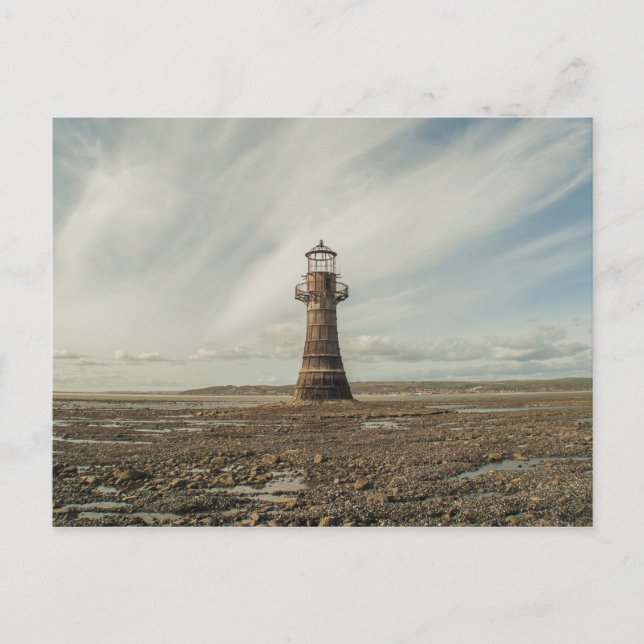 Whiteford Lighthouse, Gower Peninsula, South Wales Postkarte (Vorderseite)