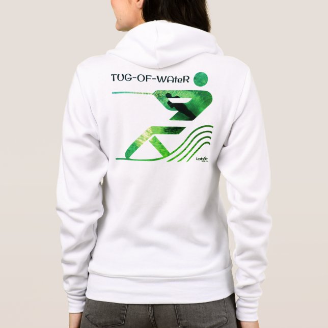WhiteGreen Tugofwater Ladys Hoodie von Lobodorio (Rückseite)