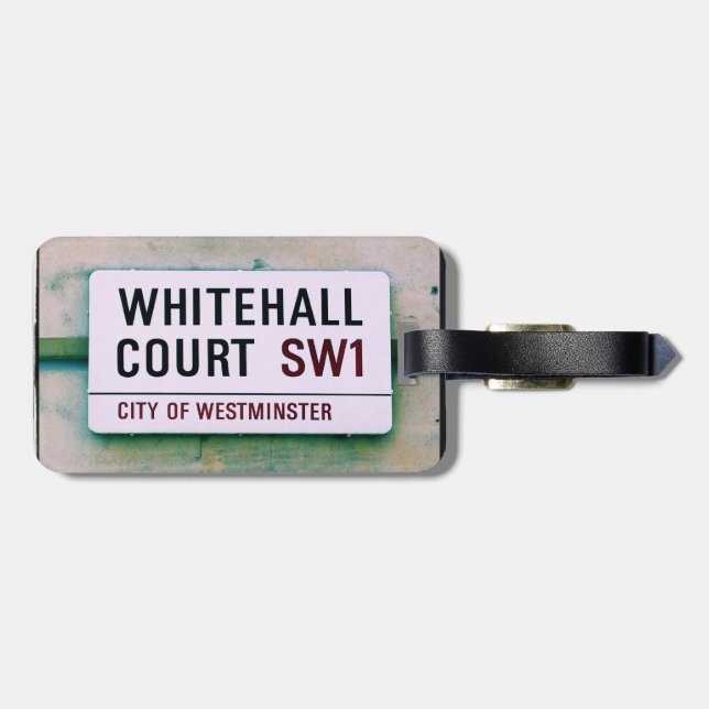 Whitehall Court - Stadt Westminster - Gepäckmarke Gepäckanhänger (Rückseite horizontal)