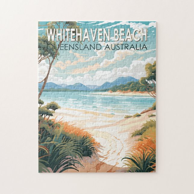 Whitehaven Beach Queensland Australien Reisen Kuns (Vertikal)