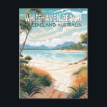 Whitehaven Beach Queensland Australien Reisen Kuns Postkarte<br><div class="desc">Whitehaven Beach Vektorgrafik Design. Whitehaven Beach liegt auf Whitsunday Island,  Queensland,  Australien.</div>