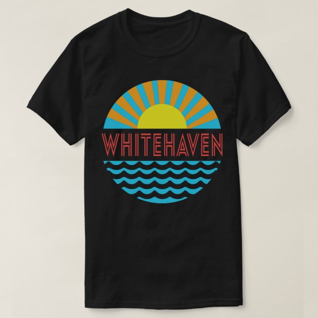 Whitehaven Beach Sun and Waves T-Shirt (Design vorne)