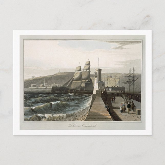 Whitehaven, Cumberland, von "A Voyage Around Grea Postkarte (Vorderseite)