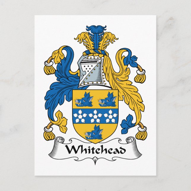 Whitehead Familienwappen Postkarte (Vorderseite)
