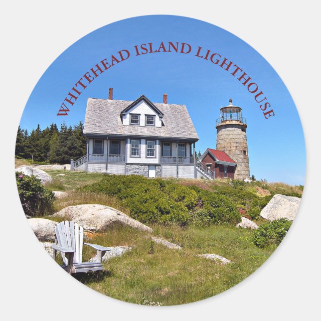 Whitehead Island Lighthouse Maine Sticker (Vorderseite)