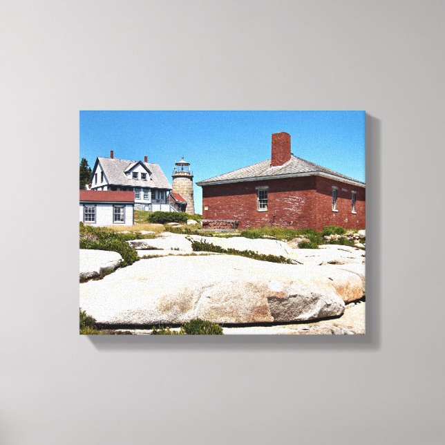 Whitehead Island Lighthouse Maine Wrapped Canvas Leinwanddruck (Vorderseite)