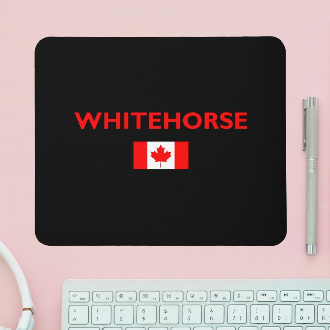 Whitehorse Canada Canadian Flag Dark Color Mousepad (Von Creator hochgeladen)