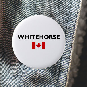 Whitehorse Kanada kanadische Flagge Licht Farbe Button