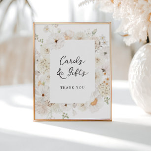 Whitel Floral Cards und Geschenke-Zeichen Poster
