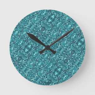 Whitelpool AI Fantasy Digital Art Print Wallpaper Runde Wanduhr