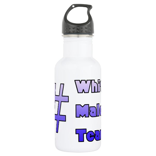 #WhiteMaleTears Edelstahlflasche (Vorderseite)