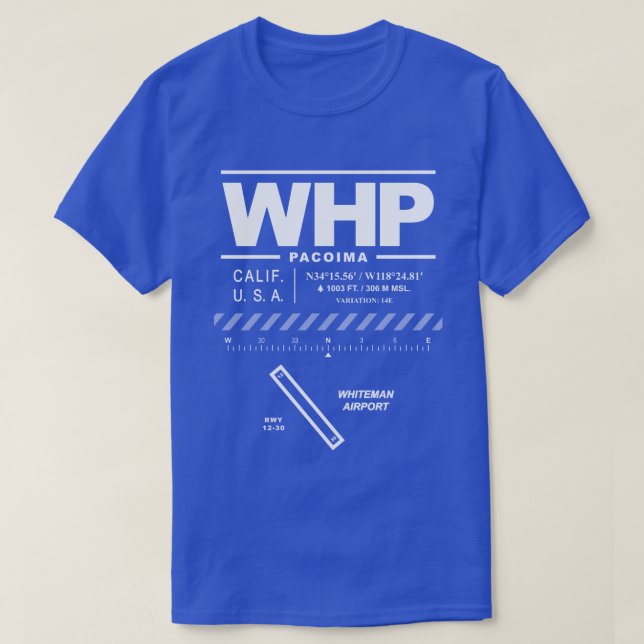 Whiteman Airport / Airpark WHP T-Shirt (Design devant)