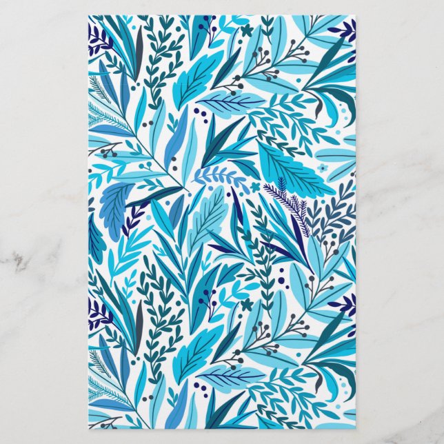 Whitepaper über blaue Floral-Seife (Vorderseite)