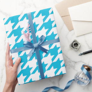 Whitepaper zu hellblauen Motiven Geschenkpapier