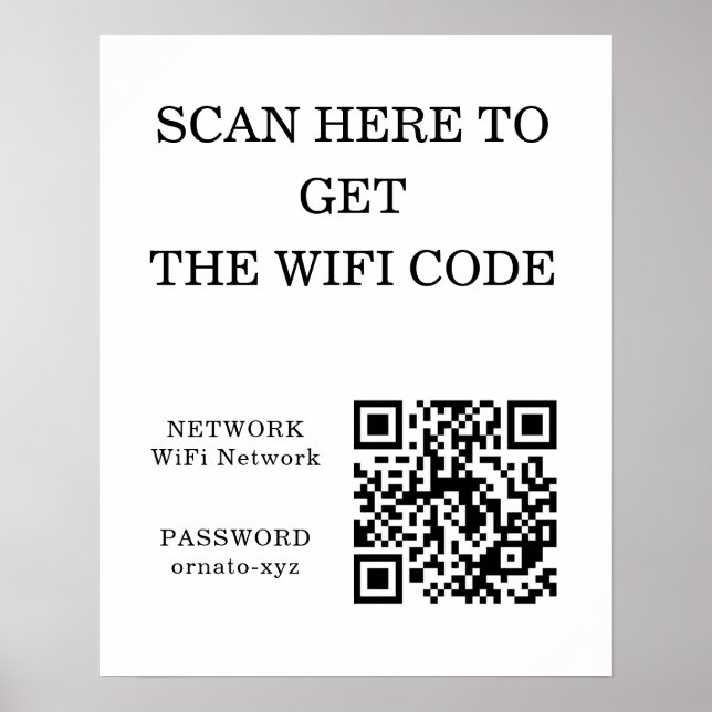 Whitepaper zu WiFi QR-Code - Suche nach Zugang Poster (Vorne)