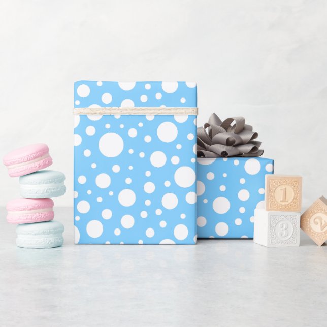 Whitepaper zum Abwracken von Blue Spots Geschenkpapier (Babyparty)