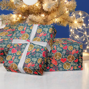 Whitepaper zum Design von Friedenszeichen Geschenkpapier