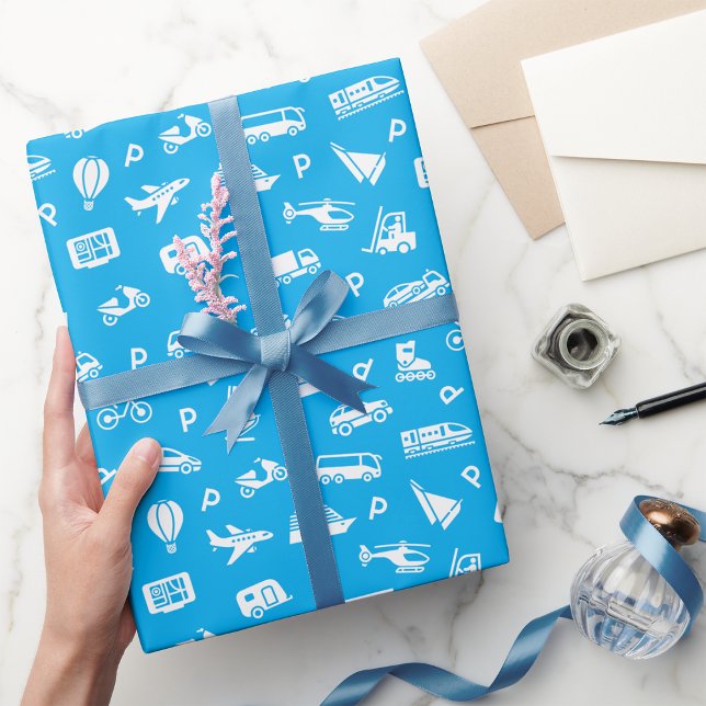Whitepaper zum Thema Transport-Icons Geschenkpapier (Von Creator hochgeladen)