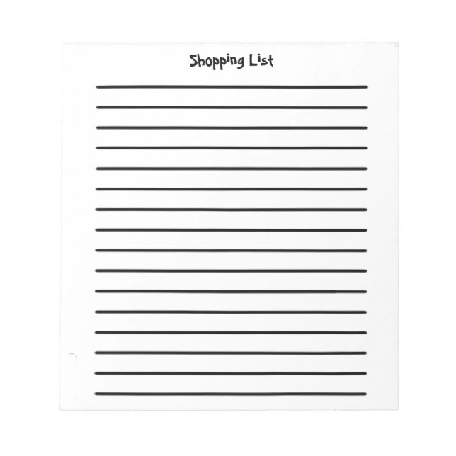 Whitepaper zur Einkaufsliste Notizblock (Vorderseite)