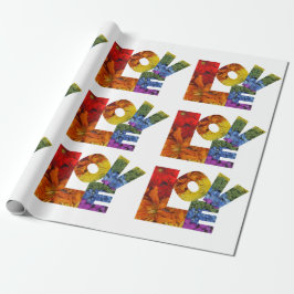 Whitepaper zur Liebe von Blumenblättern Geschenkpapier