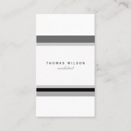 Whiter Black minimale Schar stripes modern schick Visitenkarte